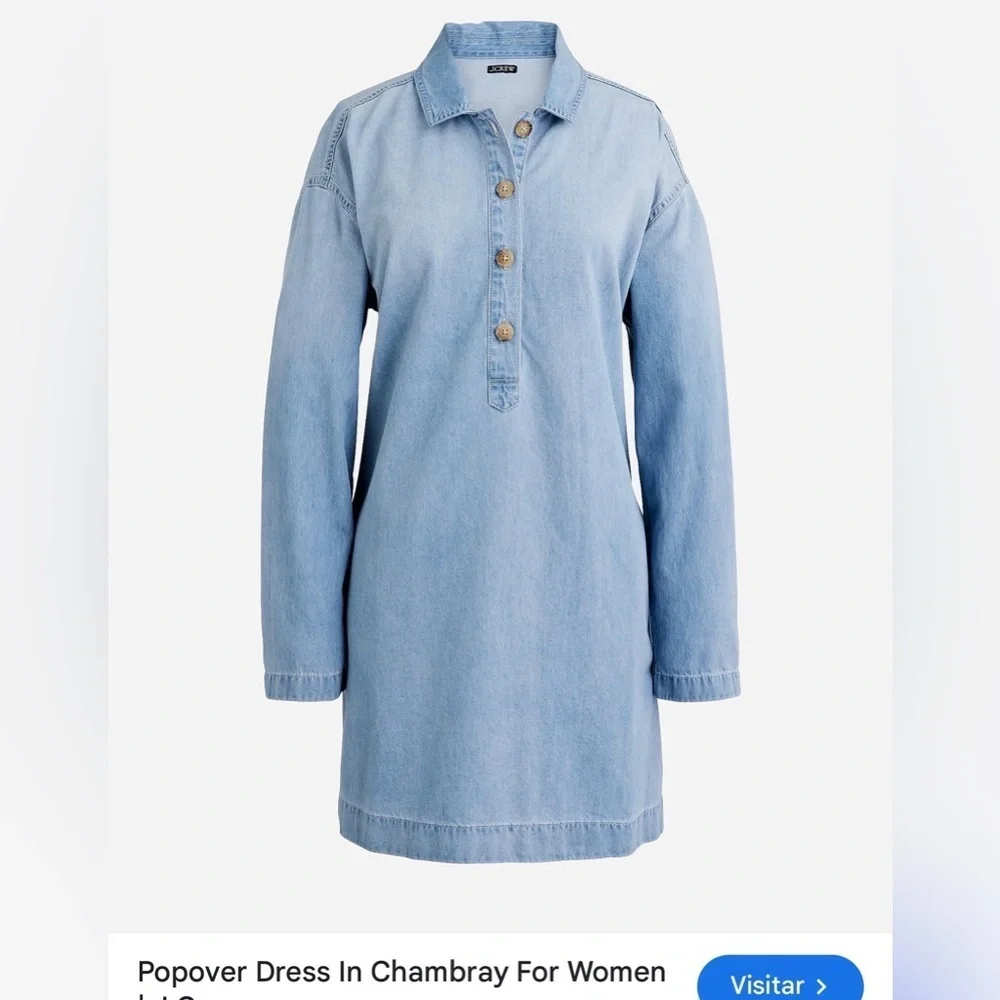 J. Crew Chambray Popover Dress